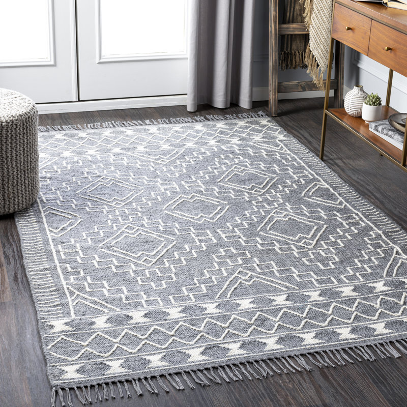 Cypres HandTufted Wool Gray/Cream Area Rug AllModern